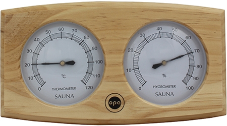 Demerx Bastutermometer & Hygrometer Ljust Trä