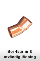 Böj 45gr in & utvändig lödning