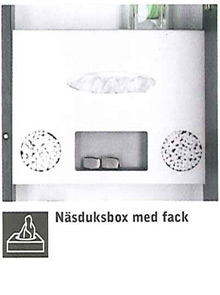 Näsduksbox med fack för högskåp.