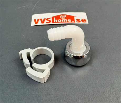 Arrow Plastvinkel 90˚ med mutter L-form