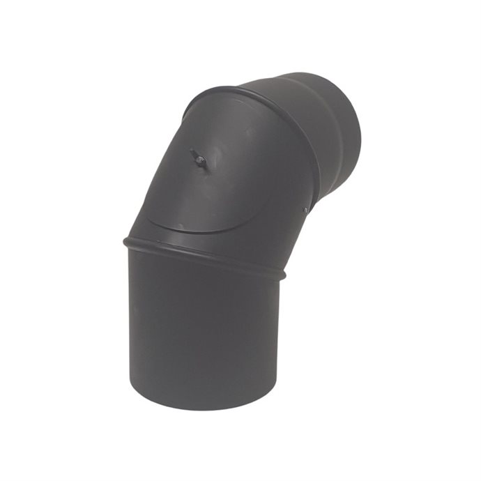 BAXI Rökrör vinkel 0-90° justerbar Ø150mm med sotlucka