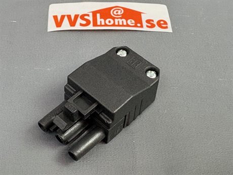 CTC Stecker 3P Hane Svart Kpl