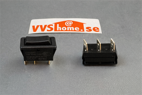 Calmarpannan Strömbrytare 3-läges smal till V20, V25,V30,V40, V33, V65