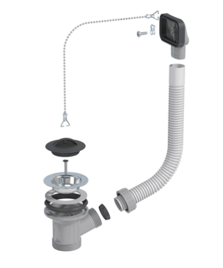 Contura Bottenventil för diskbänk med bräddavlopp