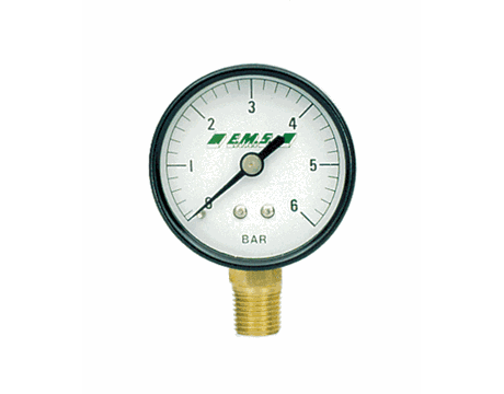 EMS Manometer anslutning 50mm nedåt