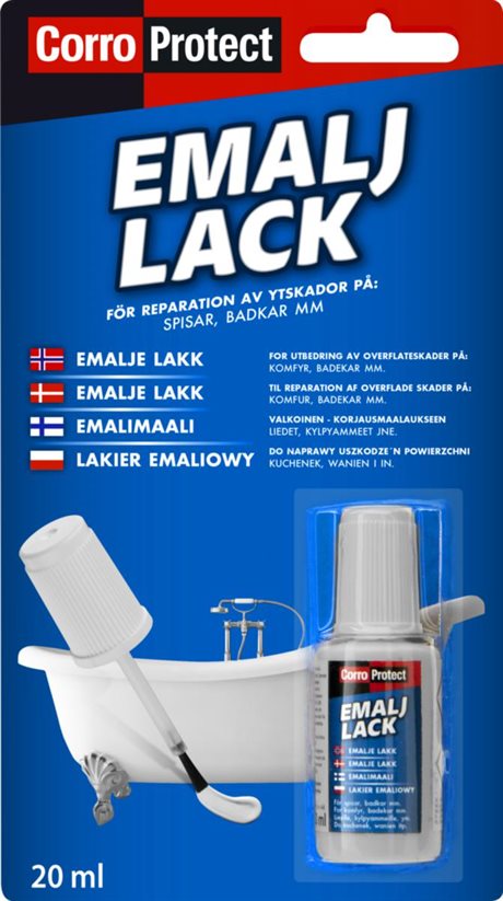 Emaljlack på flaska vit