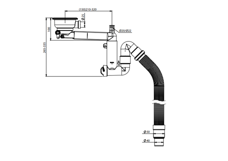 Franke Vattenlås Enkel Twist control