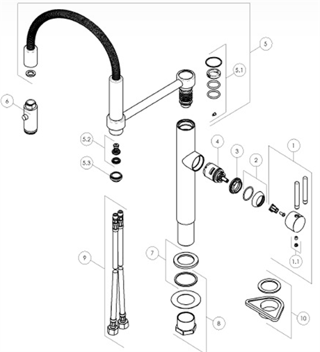 Franke Duschmunstycke Pescara Semi-Pro 360