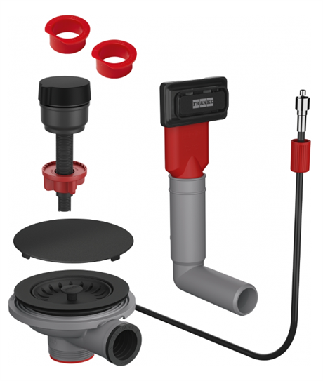 Franke Ventilset Svart 3½” med twist för 1 låda med designbräddavlopp