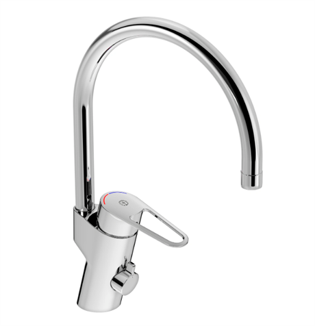 Gustavsberg Nya Nautic Köksblandare Hög pip med avstängning