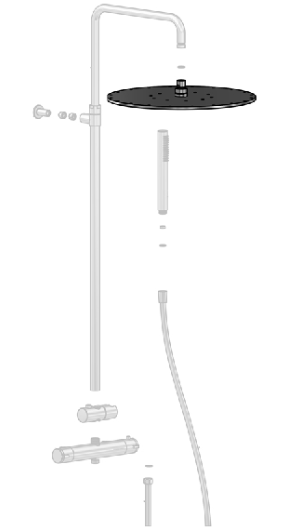 Svedbergs Takduschsil Stuor Ø400 krom