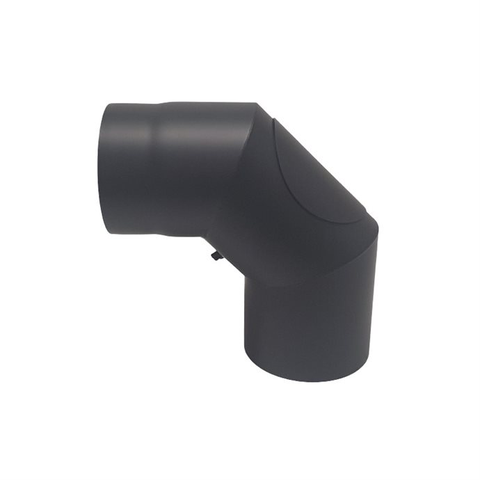 BAXI Rökrör vinkel 90° (2x45°) Ø150mm med sotlucka