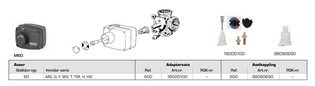Köp Esbe adaptersats 600 ställdon serie 60 - VVS home.se