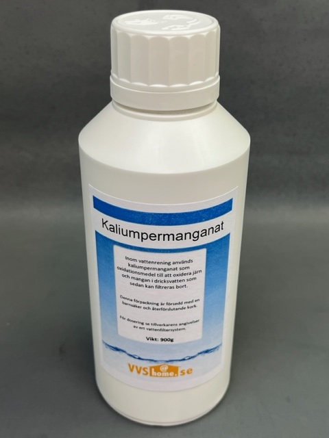 Köp Kaliumpermanganat 900 gr för vattenreningsfilter VVS home.se
