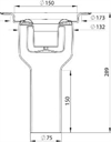 Purus Golvbrunn Brage 150x75