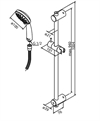 Damixa Fair Jet Flex Extended Duschset Krom