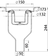 Purus Golvbrunn Brage 150x50