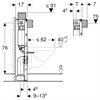 Geberit WC-fixtur Duofix Omega H=82cm