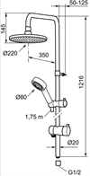 Mora REXX S5 Shower system krom