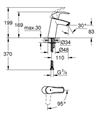 Grohe Eurosmart Tvättställsblandare Ettgrepp Krom