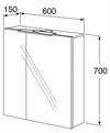 Gustavsberg Spegelskåp Nordic³ - 60 cm