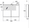 Ifö Option Spegelskåp LED Middle