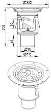 Blücher Golvbrunn Drain Multi 206-75BL