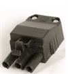 CTC Stecker 3P Hane Svart Kpl
