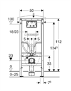 Geberit WC-fixtur Duofix Sigma SAWA 112cm