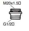 Gustavsberg Anslutningsnippel M20x1,5-G15