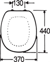 Gustavsberg D-4 wc-sits 325 vit